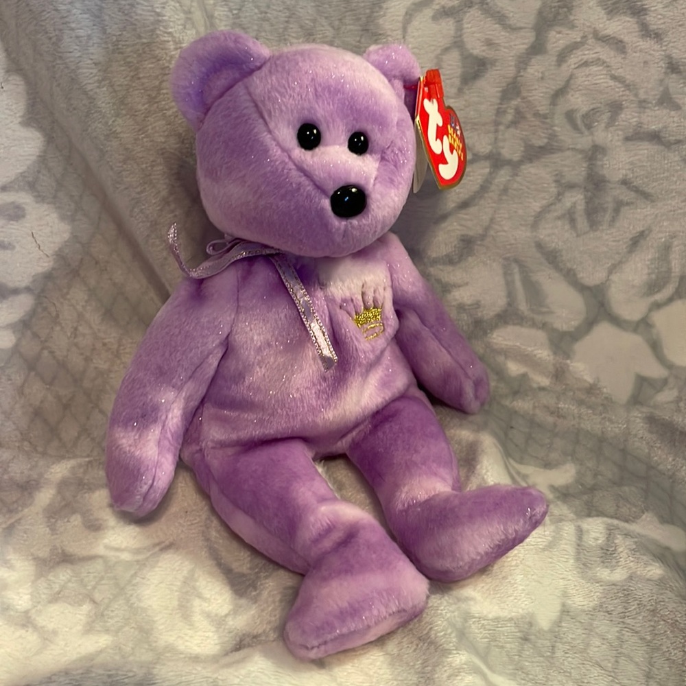 2 for $10 👑 2002 Yours Truly New with Tags Beanie Baby Bear